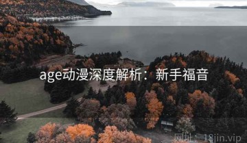 age动漫深度解析：新手福音